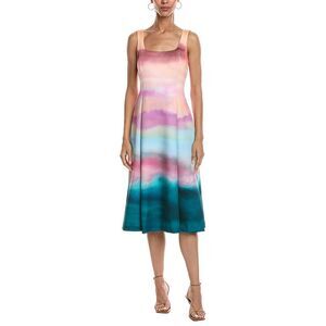 vince camuto embroidered mesh fit & flare dress Vince Camuto Women's Long Sleeve Floral Print Mesh Fit and Flare Dress, 2